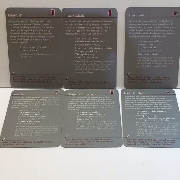 “The Cocktail Hour” 50 classic recipes on hard 3.5” x 5” cards - Picture 6 of 16